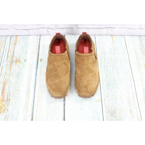 LL Bean Brown Leather Waterproof Insulated Slip-On Snow Sneaker 5 Shoes 8 W - Picture 5 of 9